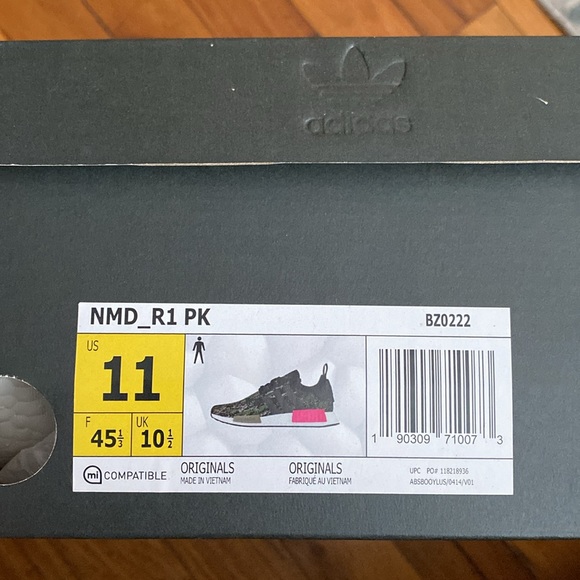 Adidas NMD R1 PK  Green Glitch Men Sz 11 brand new - Picture 6 of 6